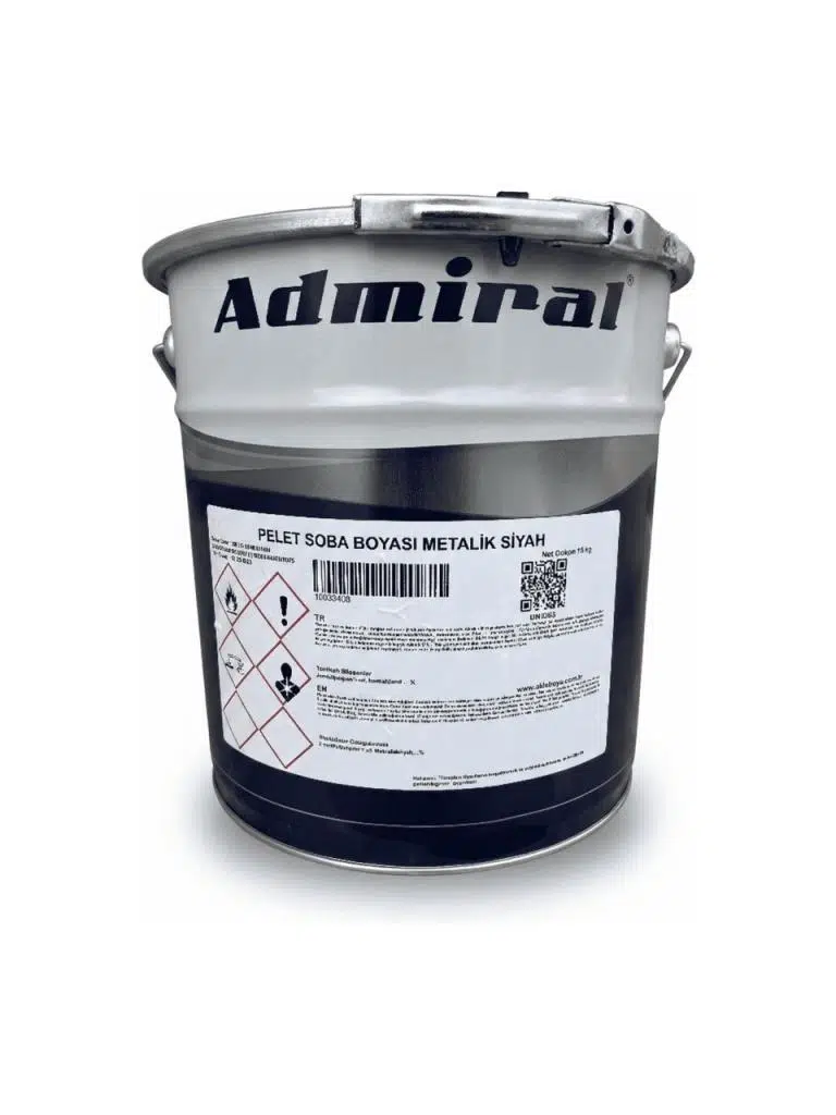 Admiral Pelet Soba Boyası Metalik Siyah 15 Kg