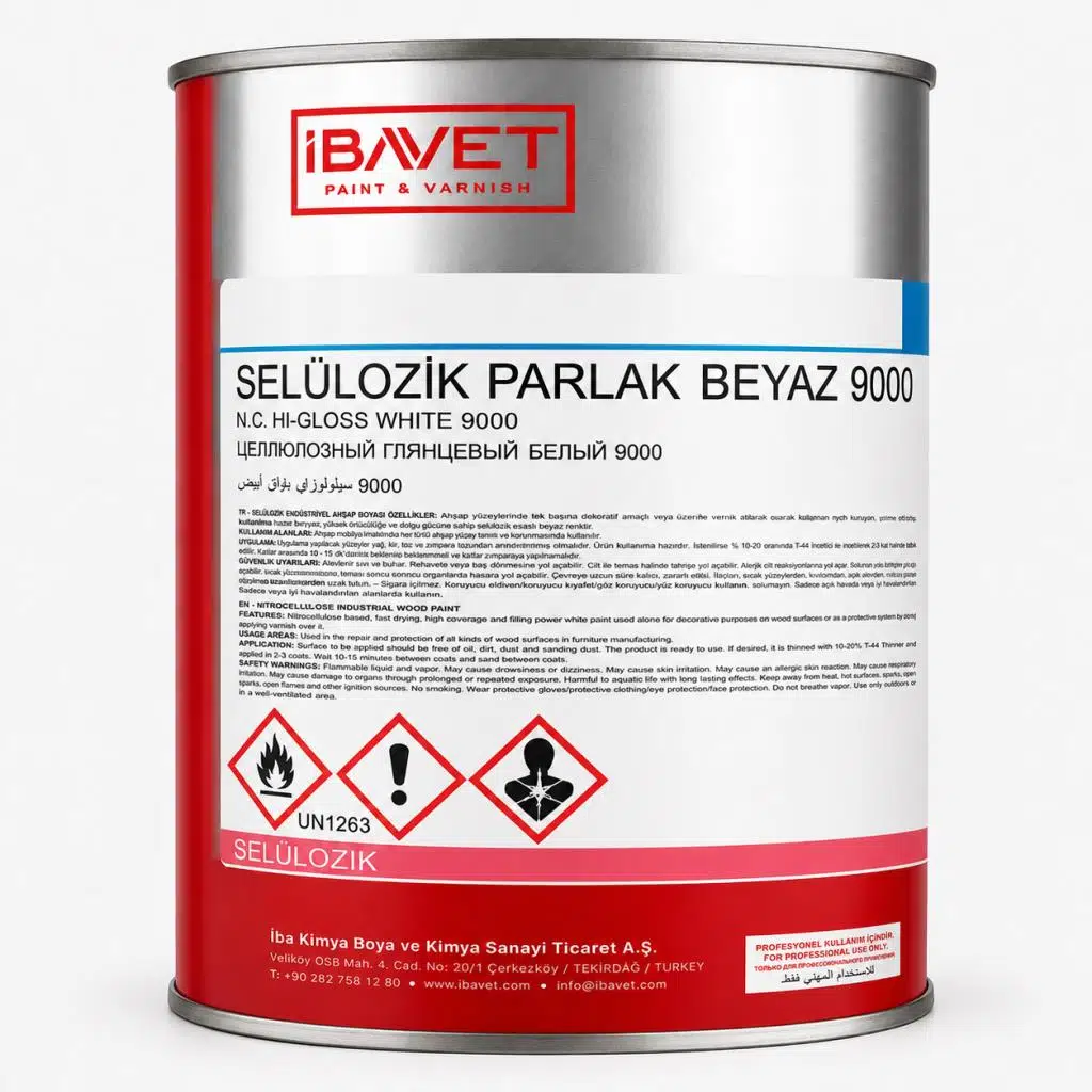 İbavet Selülozik Boya Parlak 2.5 Lt Beyaz