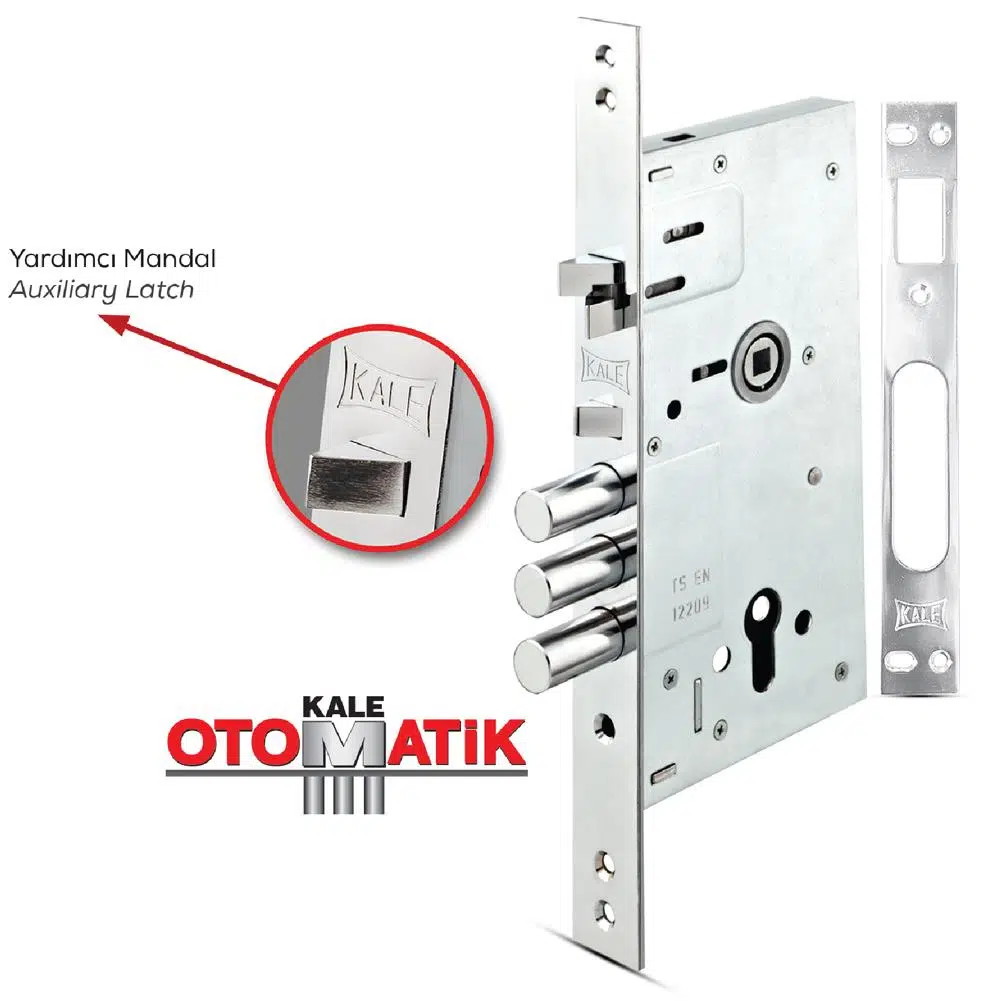 Kale 252/RAV SM YENİ TİP otomatik kilitlemeli monoblok çelik kapı kilidi mandallı sistem barelli