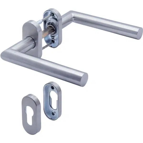 Marelli Roma paslanmaz inox OVAL rozetli yale kapı kolu
