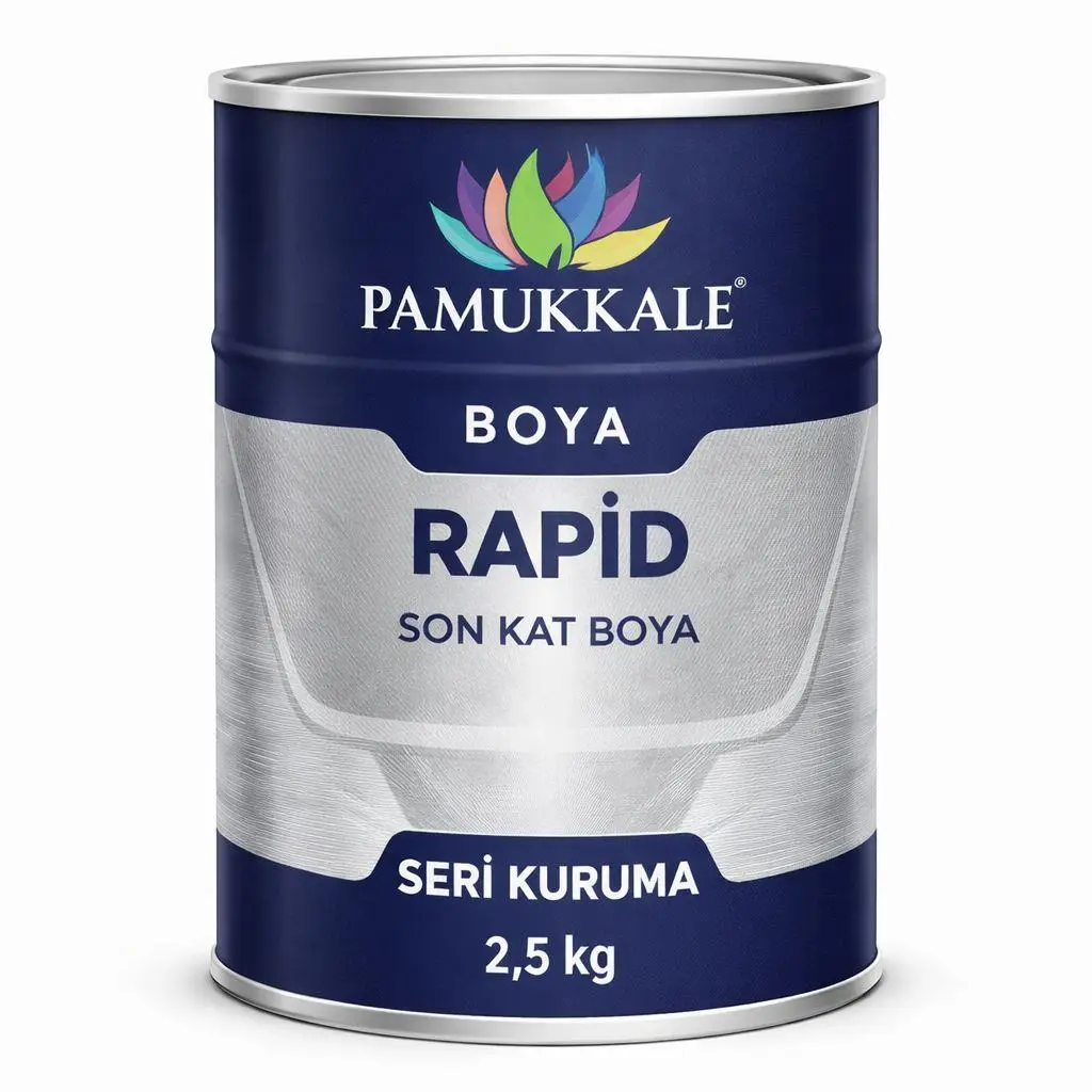 Pamukkale 1402 Rapid Endüstriyel Boya 60-70 Gloss 2.5 Kg Ral 1014 Fildişi