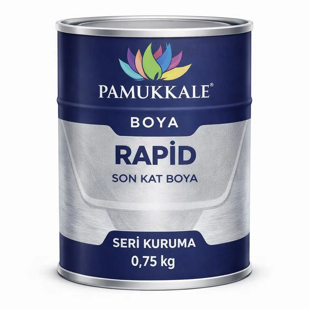 Pamukkale 1402 Rapid Hızlı Kuruyan Metal Boyası Parlak 0.75 Kg Zümrüt Yeşili Ral 6005