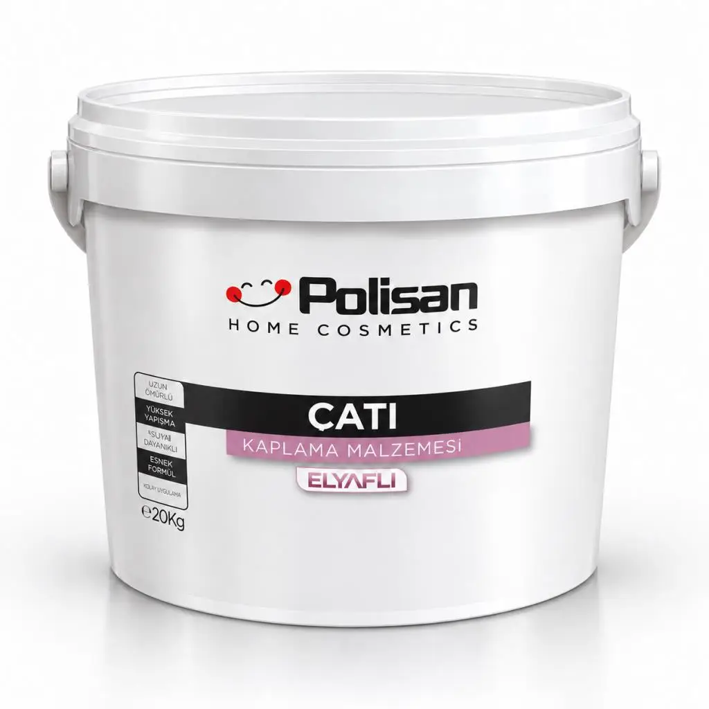 Polisan Çatı Elyaflı Su Yalıtım Malzemesi 20 Kg Ral 7035 Açık Gri